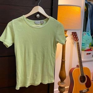 LIGHT GREEN RIBBED SHIRT